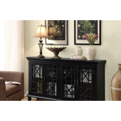 Coaster - 4-Door Accent Cabinet in Black