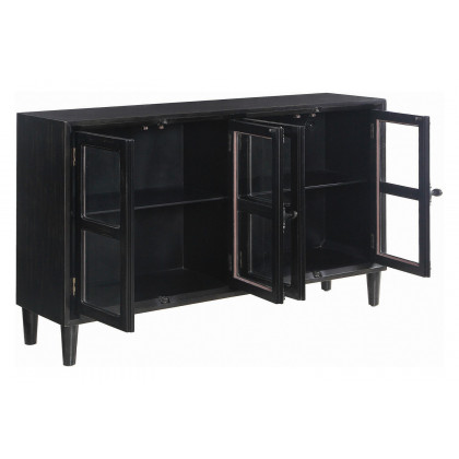 Coaster - Mapleton 4-Door Accent Cabinet in Black
