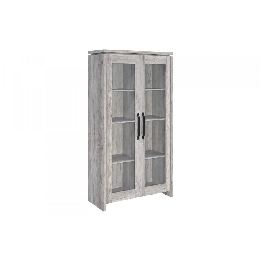 Coaster - 2-Door Tall Cabinet in Gray Driftwood