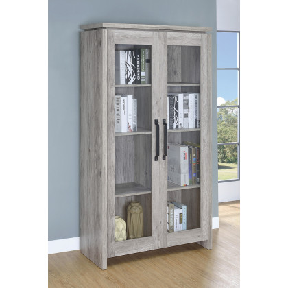 Coaster - 2-Door Tall Cabinet in Gray Driftwood