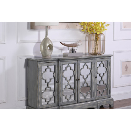 Coaster - 4-Door Accent Cabinet in Gray