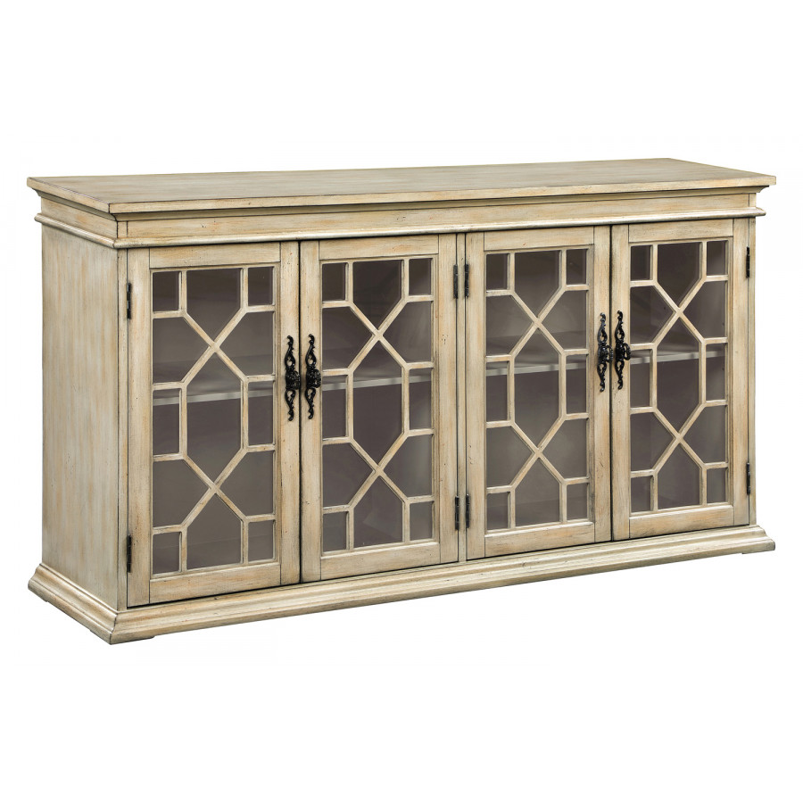 Coaster - Glass Door Accent Cabinet in Light Honey