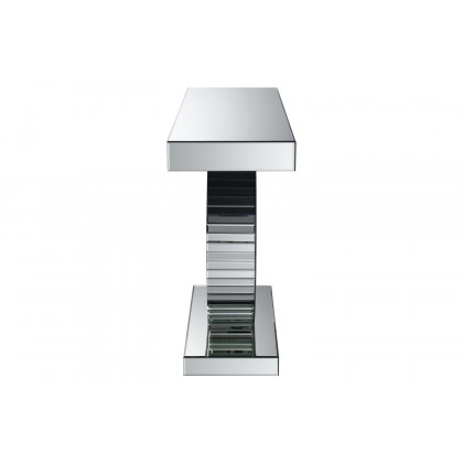 Coaster - Rectangular Console Table With Circular Base in Clear Mirror