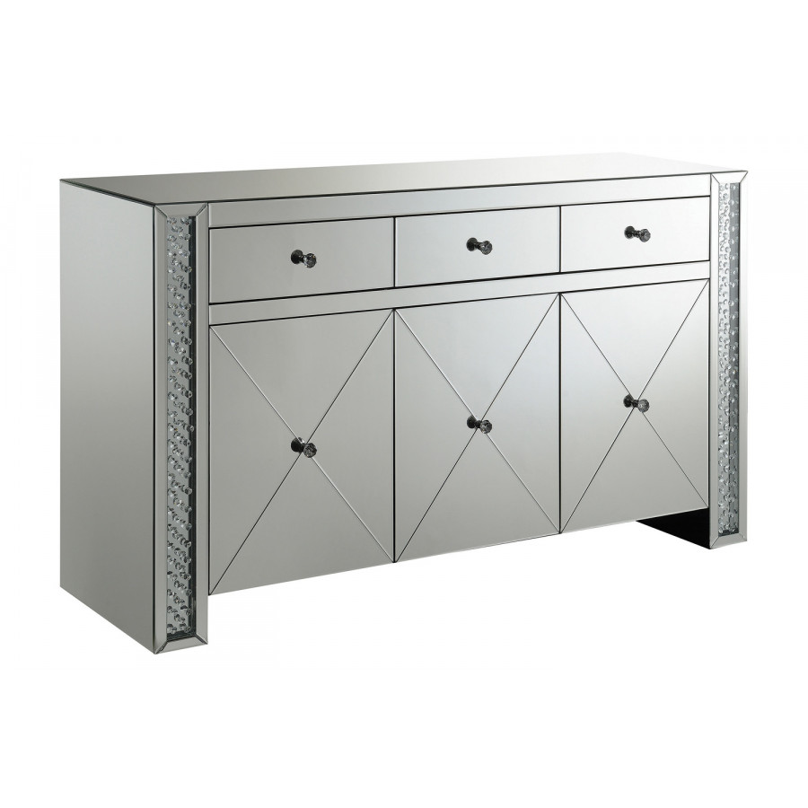Coaster - Fueyes 3-Drawer Accent Cabinet in Silver
