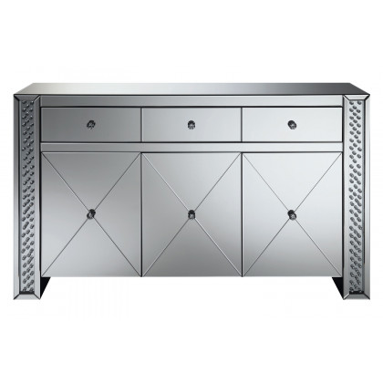 Coaster - Fueyes 3-Drawer Accent Cabinet in Silver