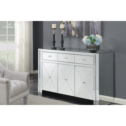 Coaster - Fueyes 3-Drawer Accent Cabinet in Silver