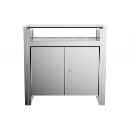 Coaster - 2-Door Accent Cabinet in Clear Mirror/Silver
