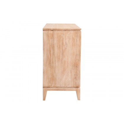 Coaster - 2-Door Geometric Accent Cabinet in White Distressed