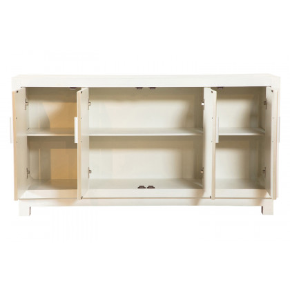 Coaster - Rectangular 4-Door Accent Cabinet in White/Gold