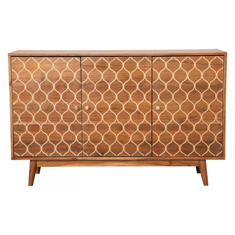 Coaster - Rectangular 3-Door Accent Cabinet in Natural