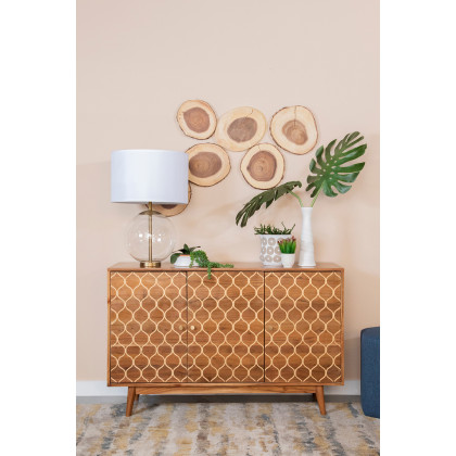 Coaster - Rectangular 3-Door Accent Cabinet in Natural