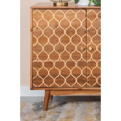 Coaster - Rectangular 3-Door Accent Cabinet in Natural