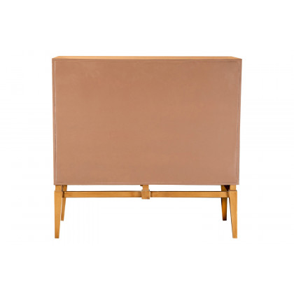 Coaster - Sunburst 2-Door Accent Cabinet in Brown/Antique Gold