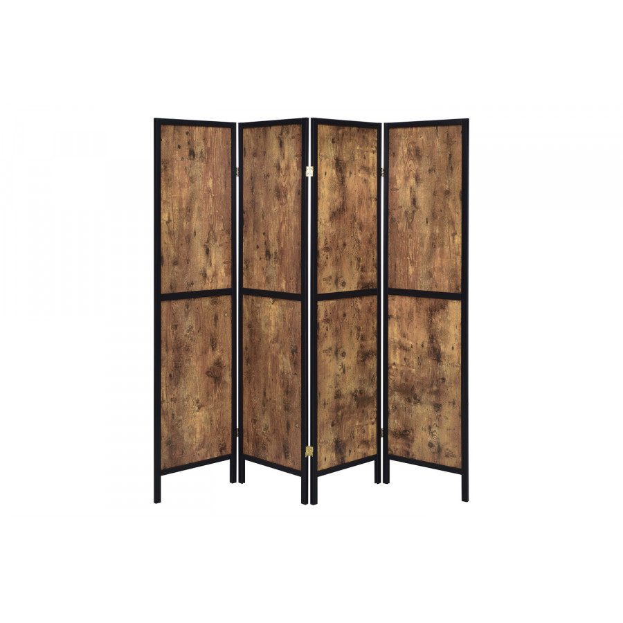 Coaster 4-Panel Folding Screen - Antique Nutmeg/Black