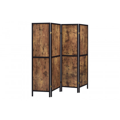 Coaster 4-Panel Folding Screen - Antique Nutmeg/Black