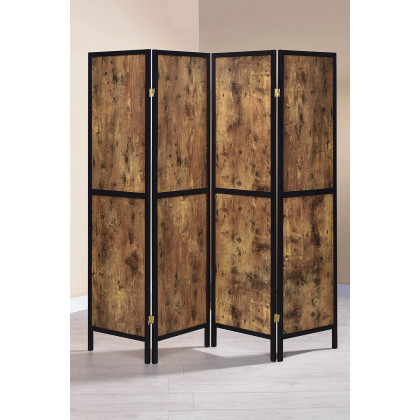 Coaster 4-Panel Folding Screen - Antique Nutmeg/Black