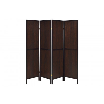 Coaster 4-Panel Folding Screen - Tobacco/Cappuccino