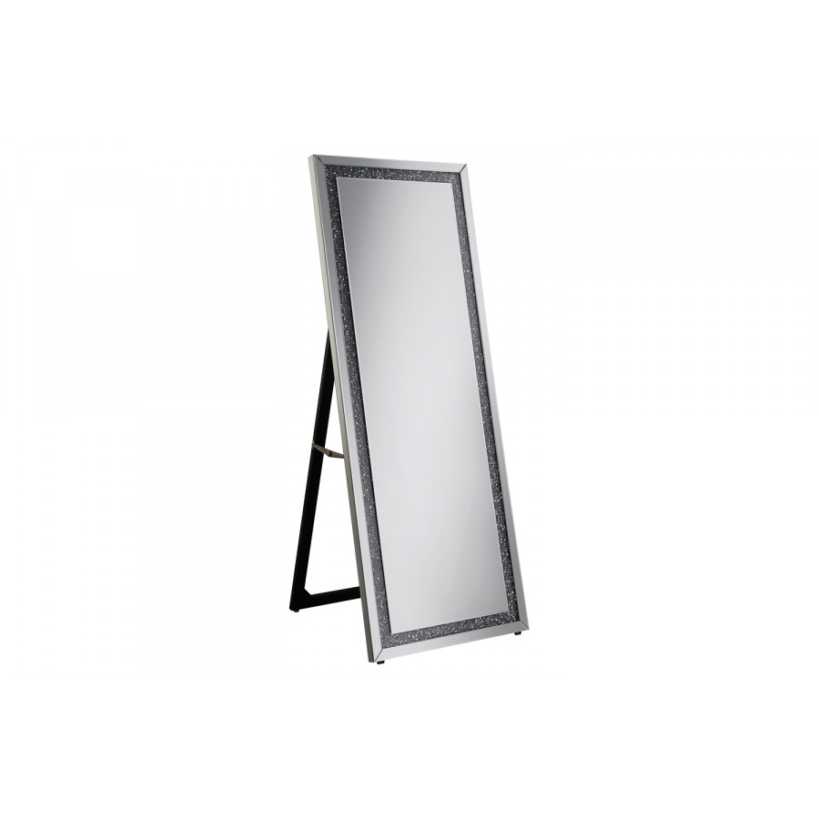 Coaster - Rectangular Cheval Floor Mirror in Silver