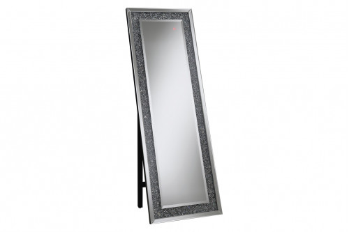 Coaster™ Rectangular Standing Mirror With Led Lighting - Silver