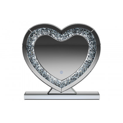 Coaster - Heart Shape Table Mirror in Silver