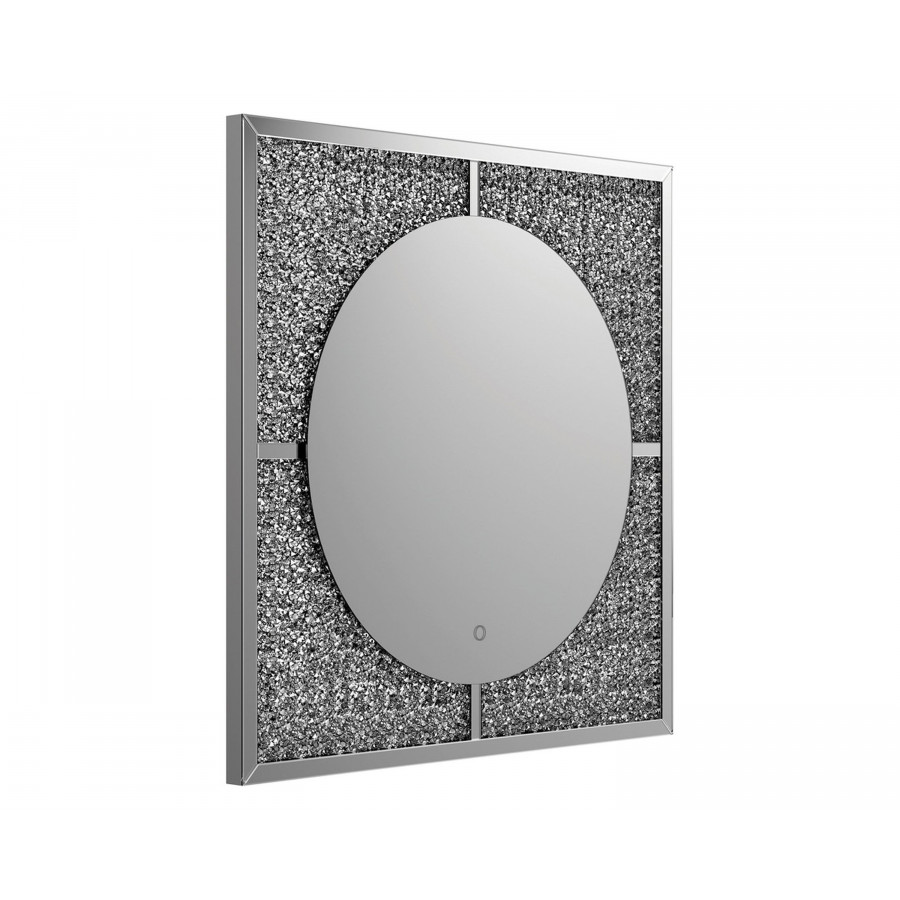 Coaster - Led Wall Mirror in Silver/Black