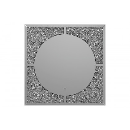 Coaster - Led Wall Mirror in Silver/Black