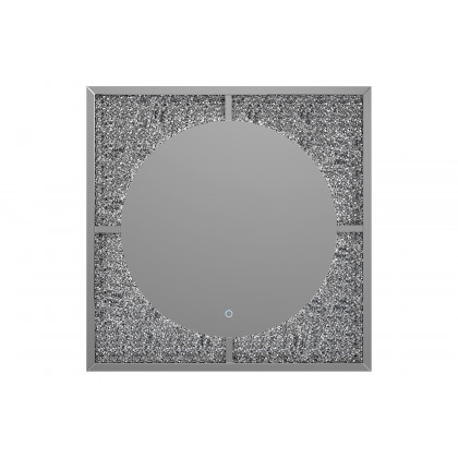 Coaster - Led Wall Mirror in Silver/Black
