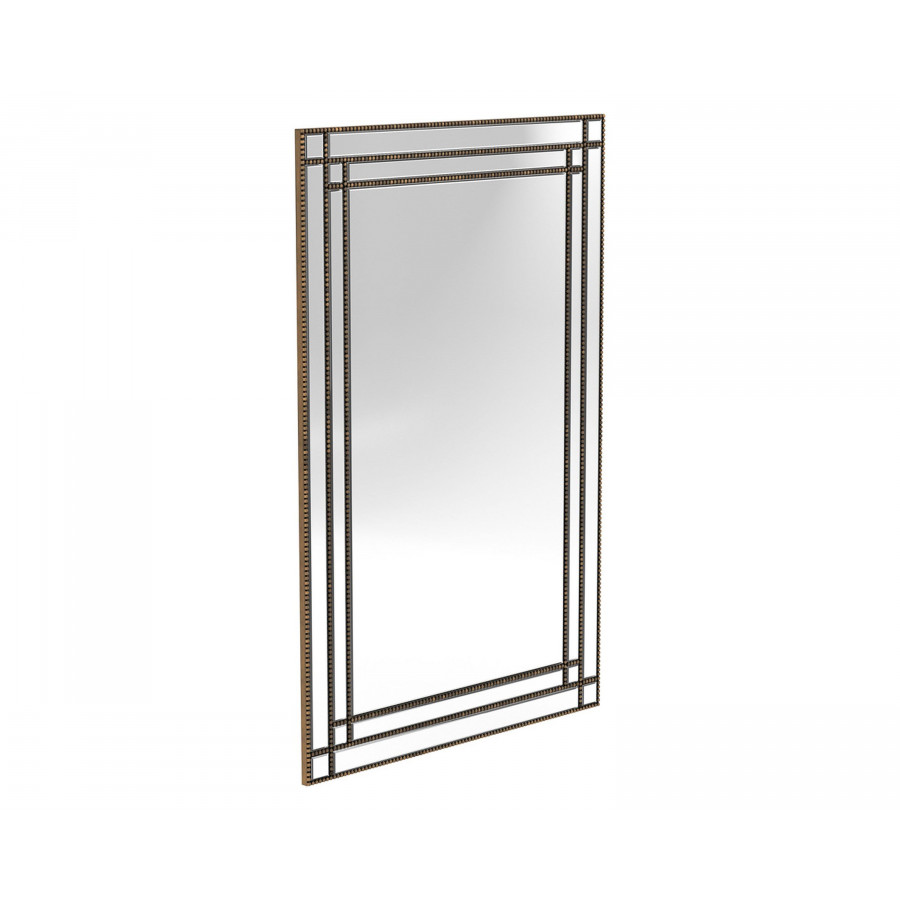 Coaster - Beaded Trim Mirror in Silver