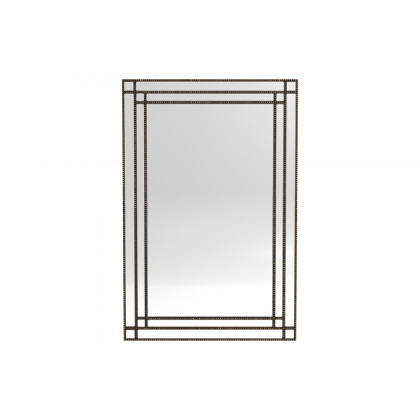 Coaster - Beaded Trim Mirror in Silver