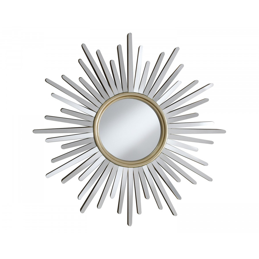 Coaster - Sunburst Wall Mirror in Champagne/Silver