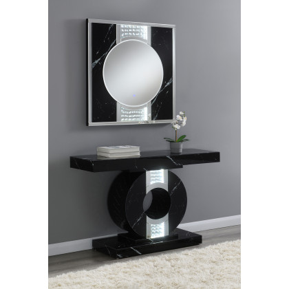 Coaster - Square Led Wall Mirror in Silver/Black