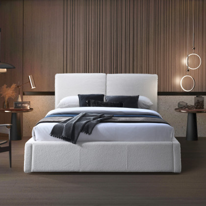 Contempo Bella Upholstered Queen Size Bed - Gray, Polyurethane