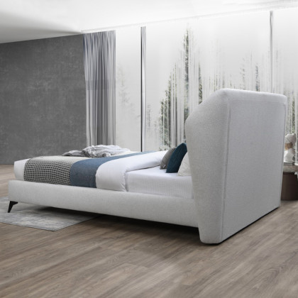 Contempo Donna Upholstered Queen Size Bed - Ash, Fabric