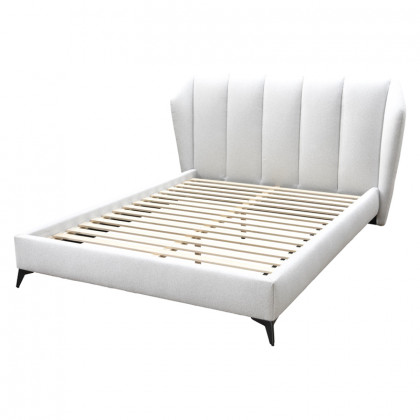 Contempo Donna Upholstered Queen Size Bed - Ash, Fabric