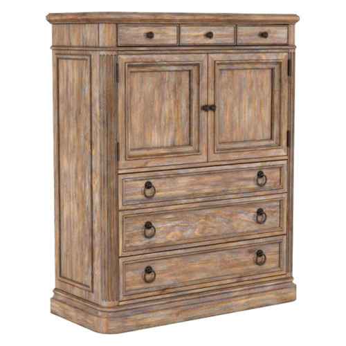 Creative - Architrave 2 Door 6 Drawer Chest in Rustic Almond, Pine Solids