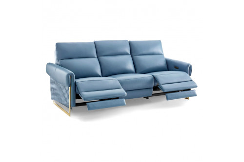 Creative™ Alice Sofa With Two Recliners - Blue