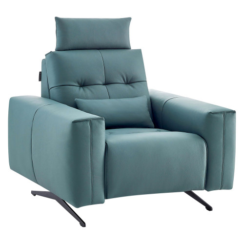 Creative Amalfi Recliner Armchair - Green, Leather
