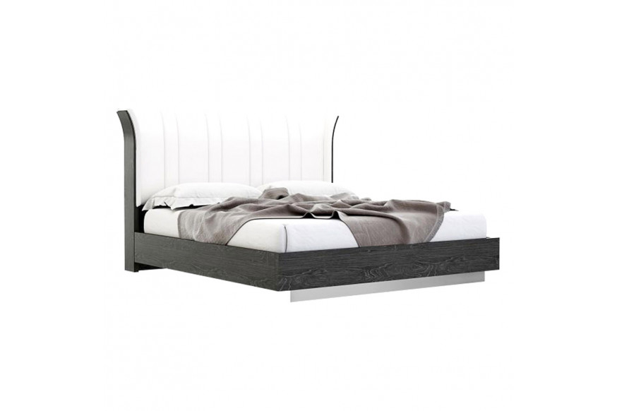 Creative™ Ariana Bed With Upholstered Headboard Gray - King Size