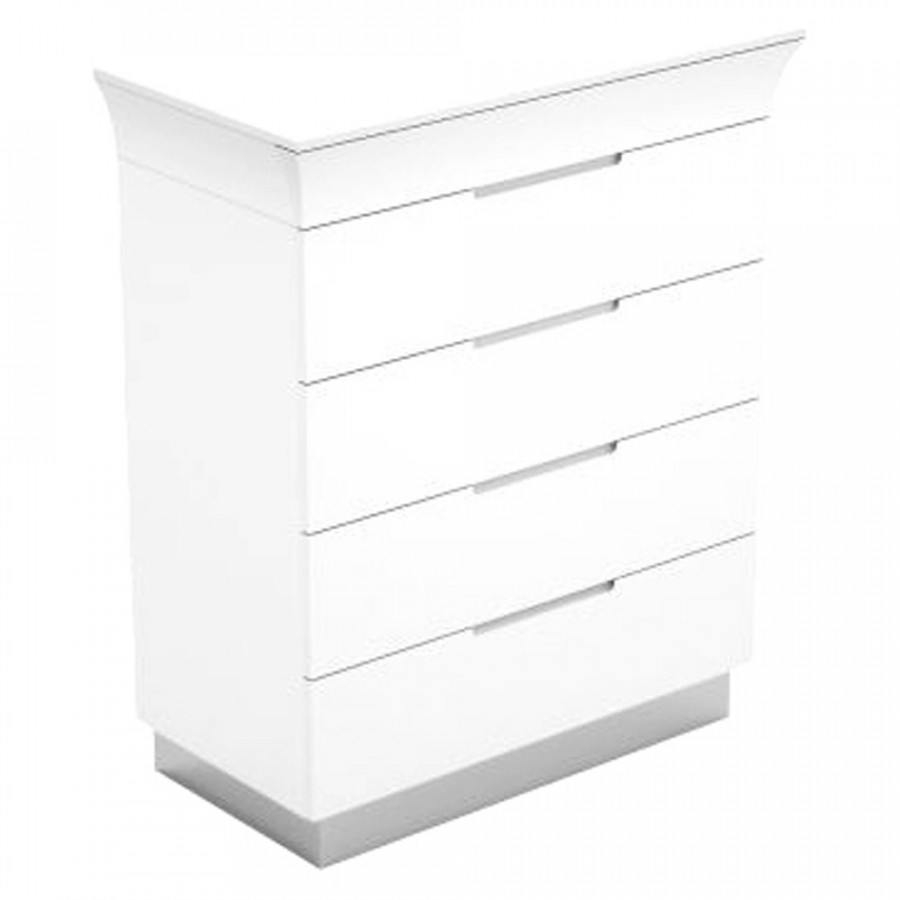 Creative Ariana 4 Drawer Chest - White High Gloss