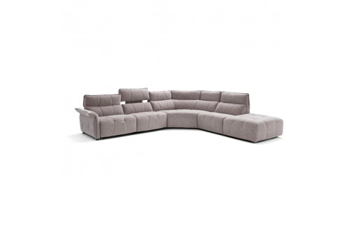 Creative™ Borg Sectional With Recliners Left Arm Facing Light - Gray Fabric