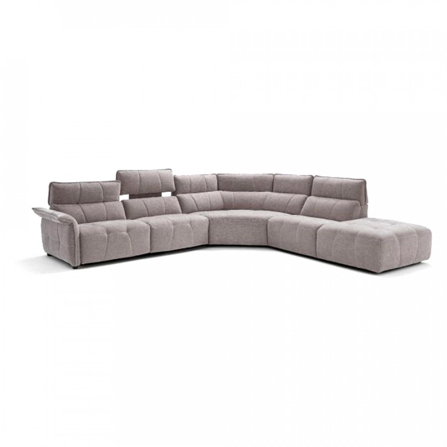 Creative Borg Left Arm Facing Sectional with Recliners - Light Gray, Fabric