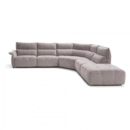 Creative Borg Left Arm Facing Sectional with Recliners - Light Gray, Fabric