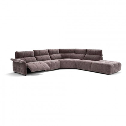 Creative Borg Left Arm Facing Sectional with Recliners - Mouse, Fabric