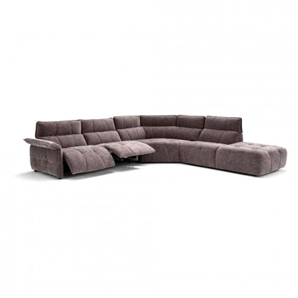 Creative Borg Left Arm Facing Sectional with Recliners - Mouse, Fabric