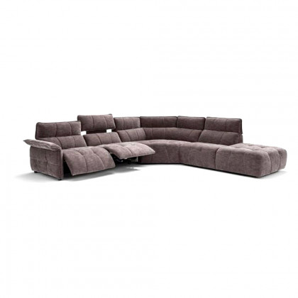 Creative Borg Left Arm Facing Sectional with Recliners - Mouse, Fabric