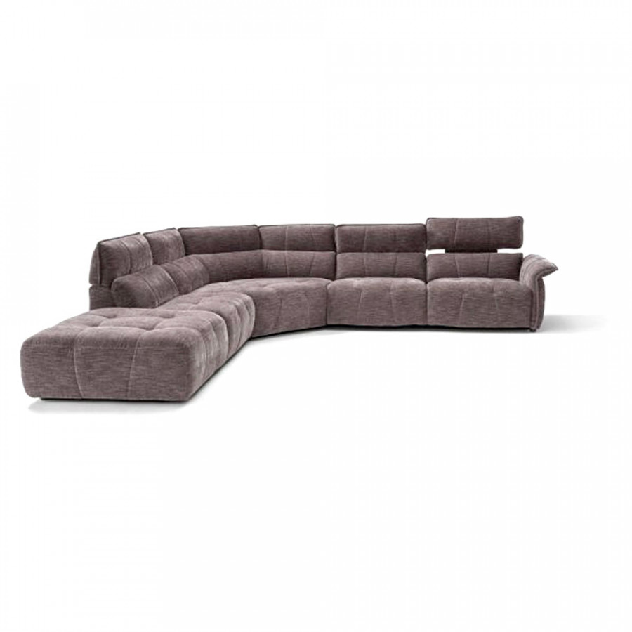 Creative Borg Right Arm Facing Sectional with Recliners - Mouse, Fabric