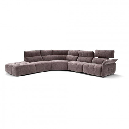 Creative Borg Right Arm Facing Sectional with Recliners - Mouse, Fabric