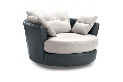 Creative™ - Cecile Leather Round Armchair
