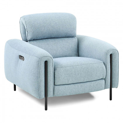 Creative Charm Recliner Armchair - Angel Blue, Fabric