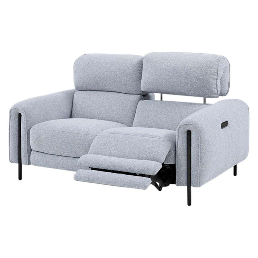 Creative Charm Loveseat with Two Recliners - Frost Lagoon, Fabric